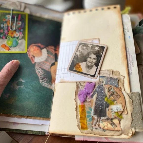 Vibrant Bird-Themed Travel Journal Mixed Media Art Junk Journal - Picture 6 of 17